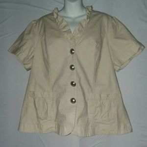 🎃SWAK cream colored short sleeve jacket